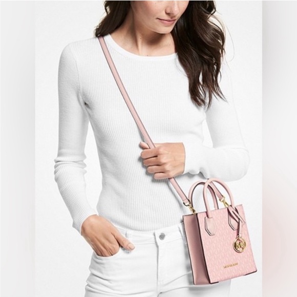 NWT MK Mini Pink Leather Crossbody - Picture 2 of 3